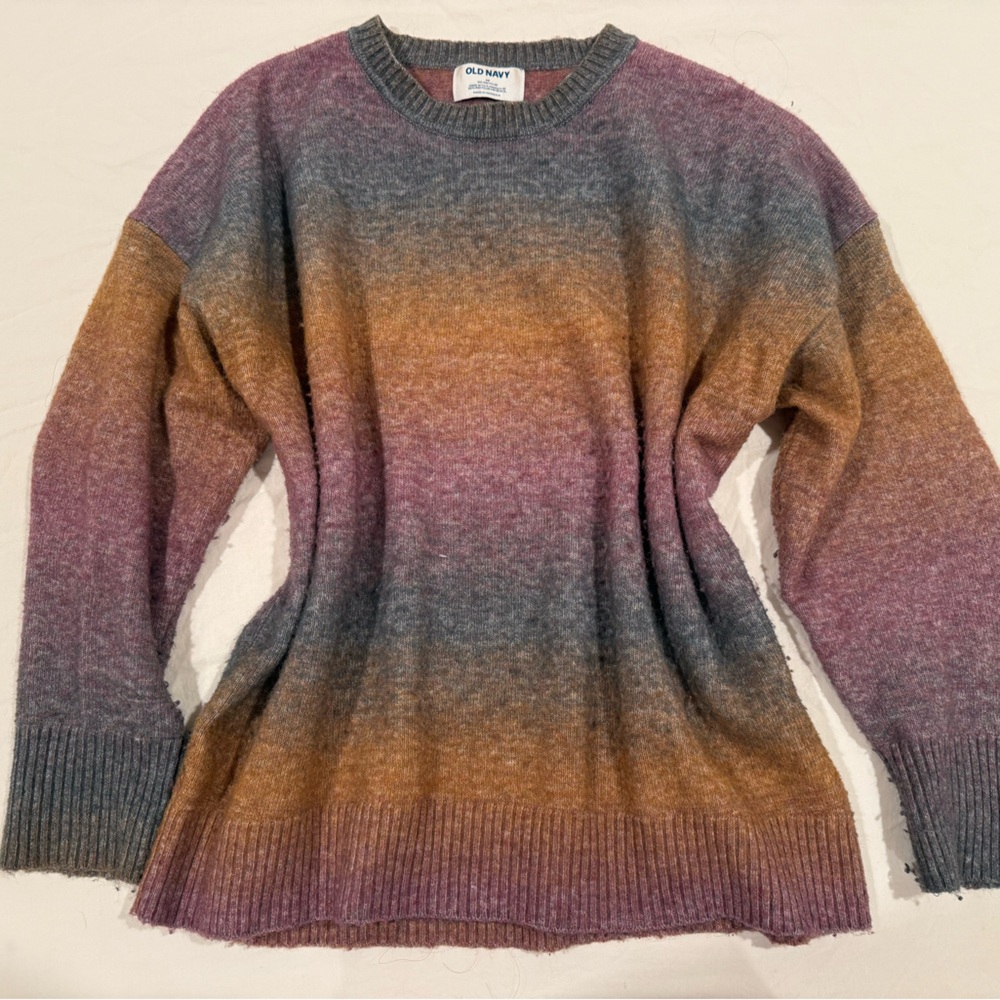 Old Navy Multicolor Crewneck Sweater